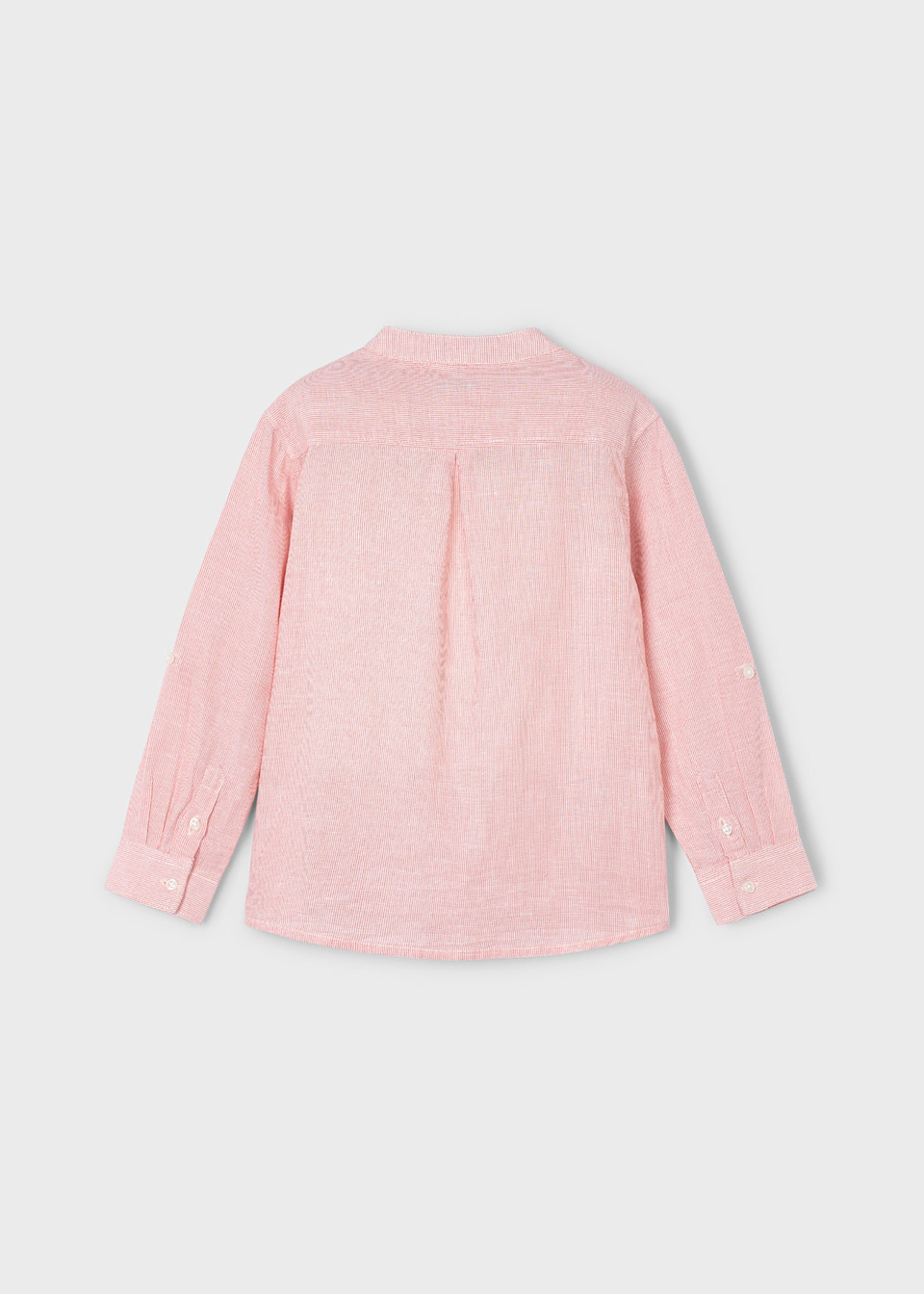 Camisa manga larga cuello mao con lino niño