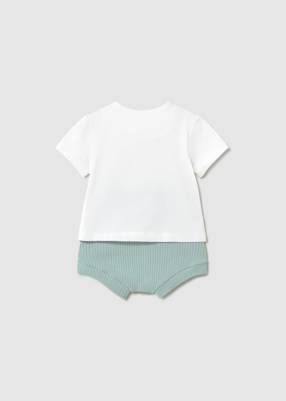 Newborn girl shorts and teddy top set