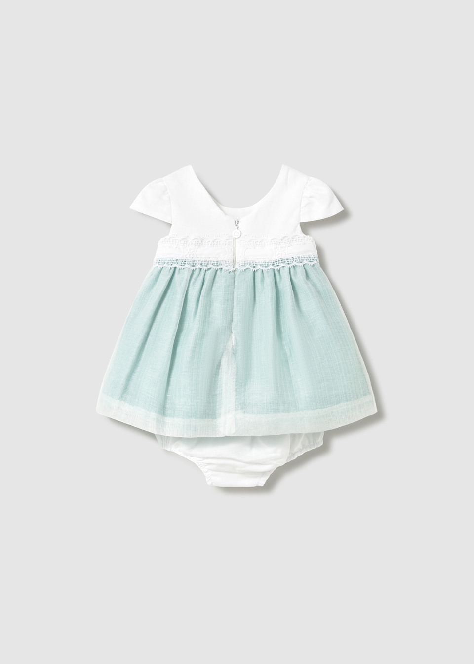 Festliches Kleid mit Windelhöschen kombiniert Neugeborene Mädchen