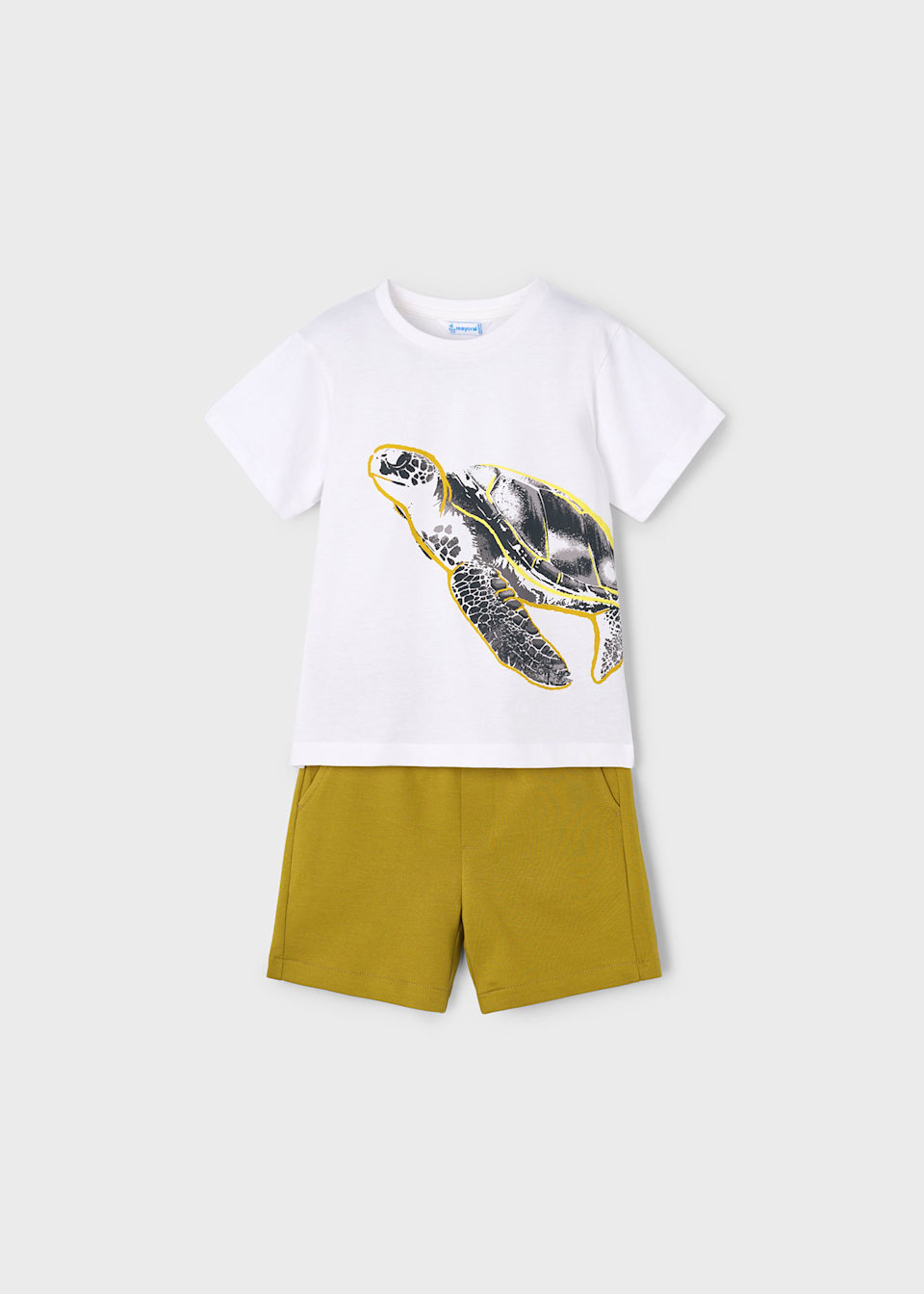 Conjunto bermuda y playera tortuga niño