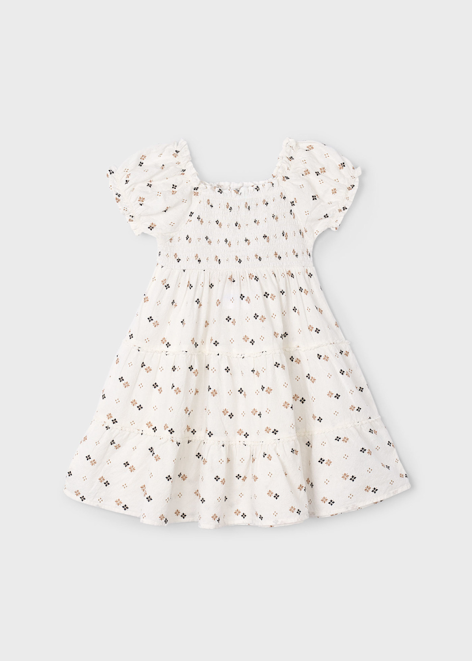 Robe imprimée nid d'abeille fille