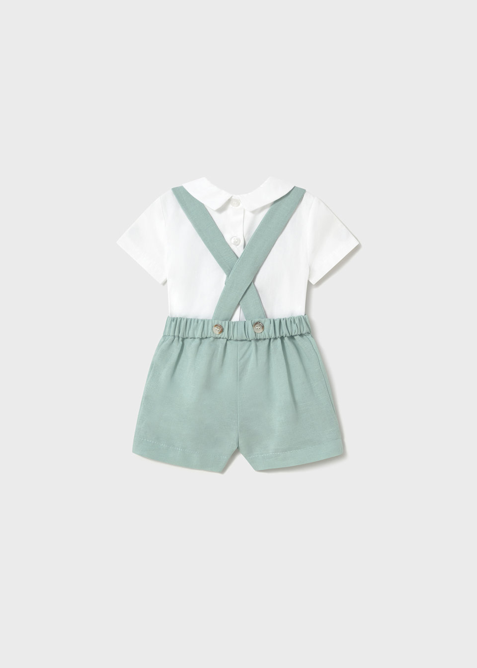 Newborn boy shorts with braces and t-shirt set