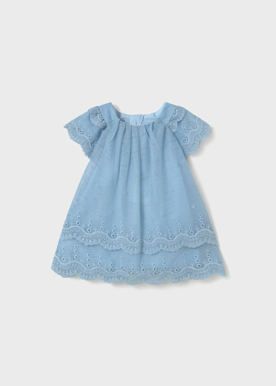 Tüllkleid bestickt Rüschen Baby