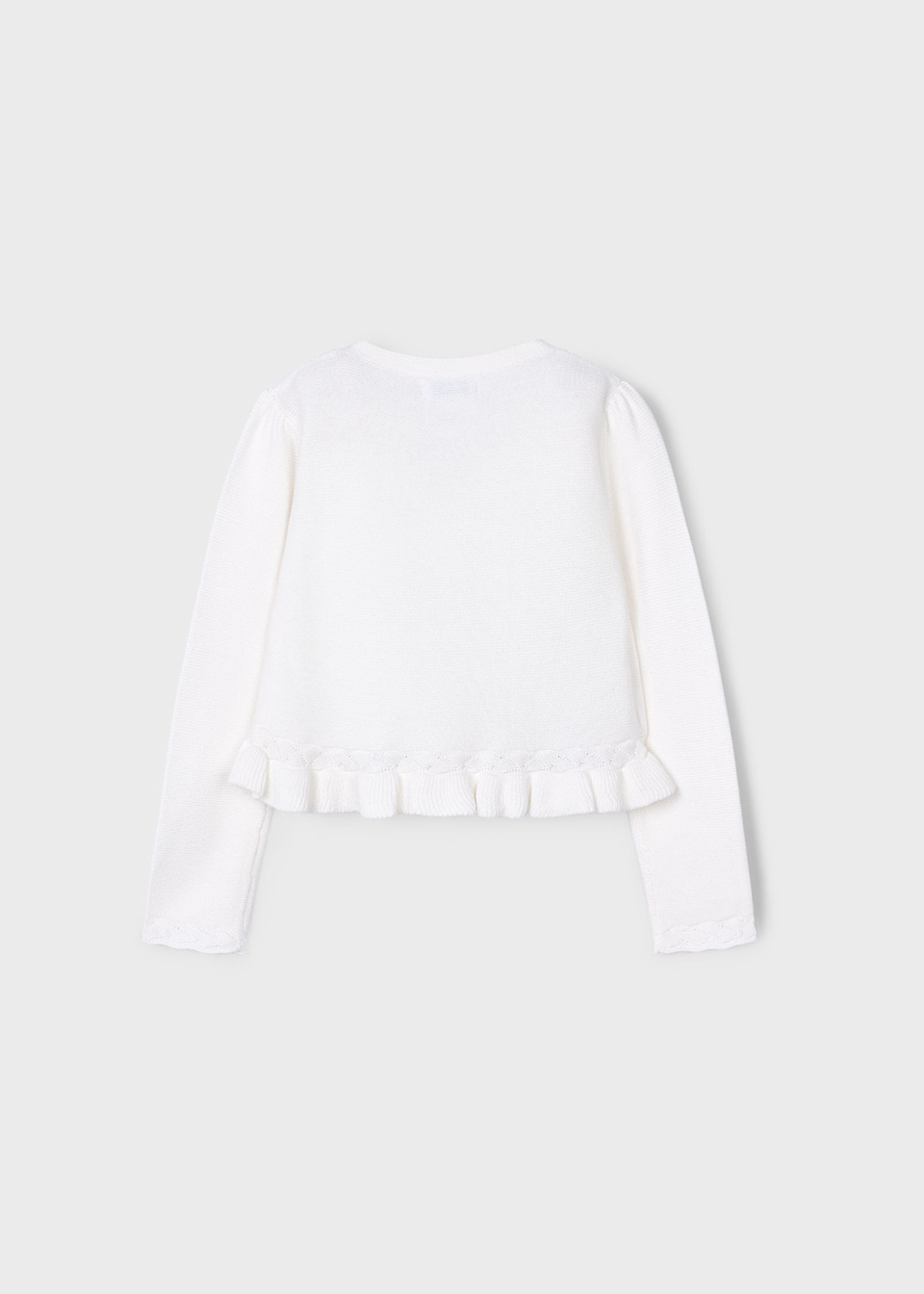 Suéter tricot detalles trenzados niña