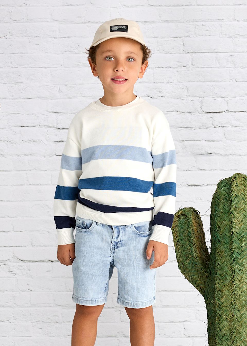 Bermudy jeansowe basic dla chłopca