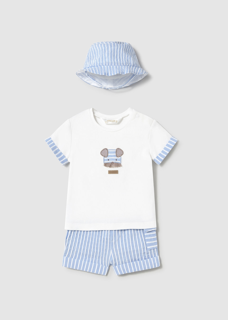 Newborn boy 3 piece set with hat