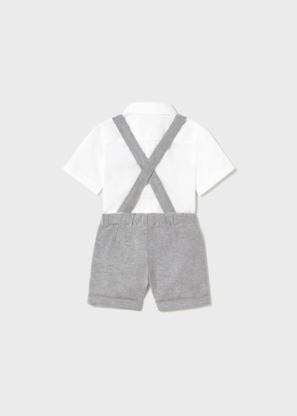 Conjunto bermuda y camisa con corbatín bebé