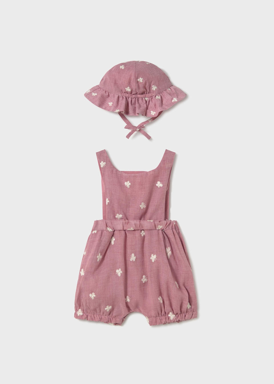 Peto con gorro bordado recién nacida