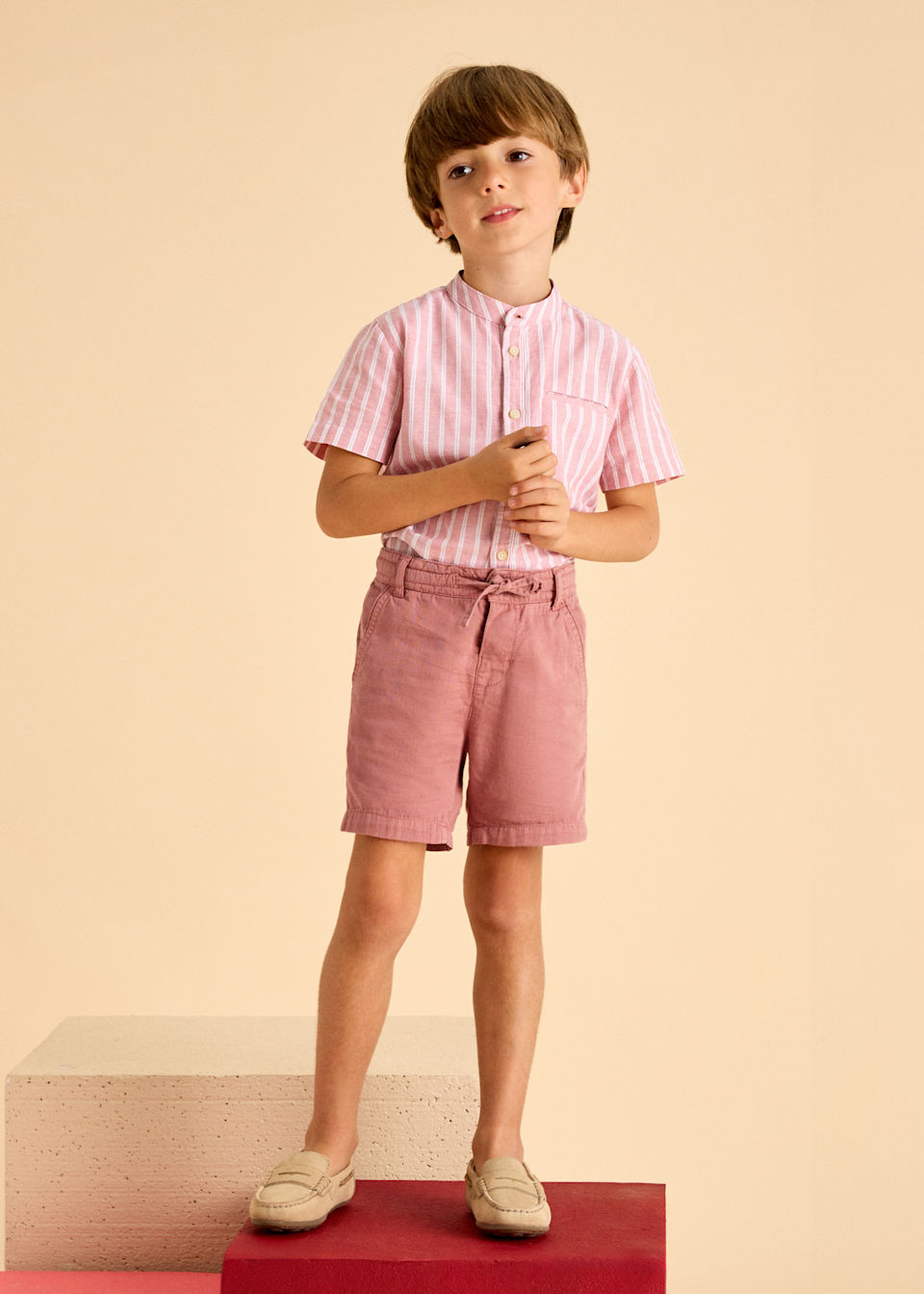 Bermuda cordón con lino niño