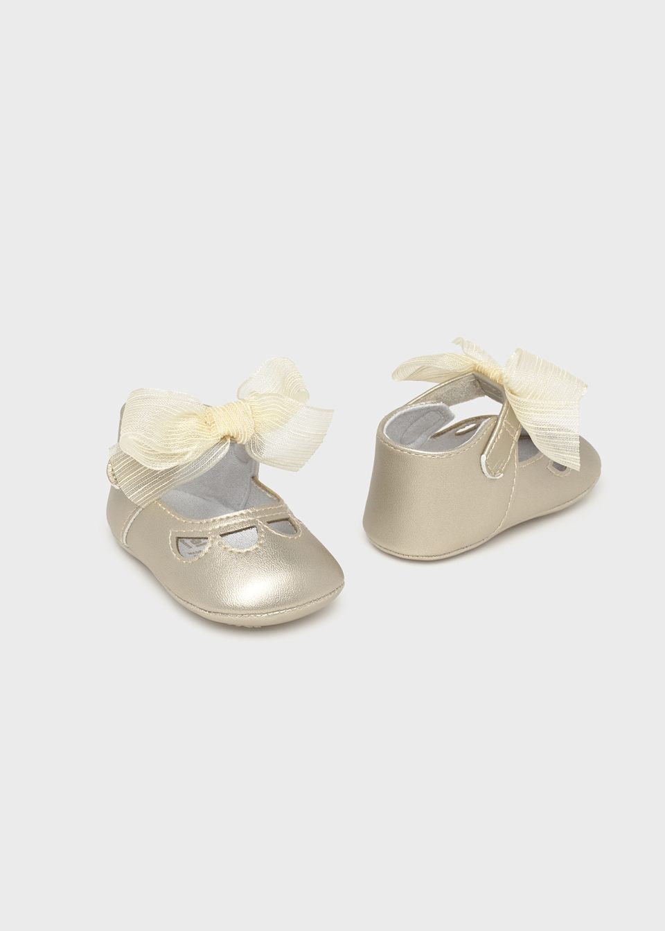 Newborn girl bow Mary Janes