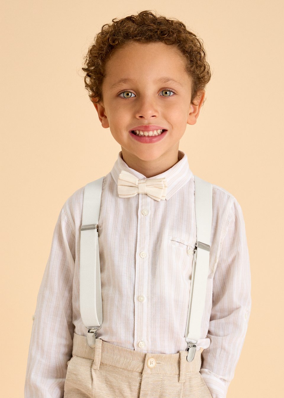 Boy braces and bow tie set