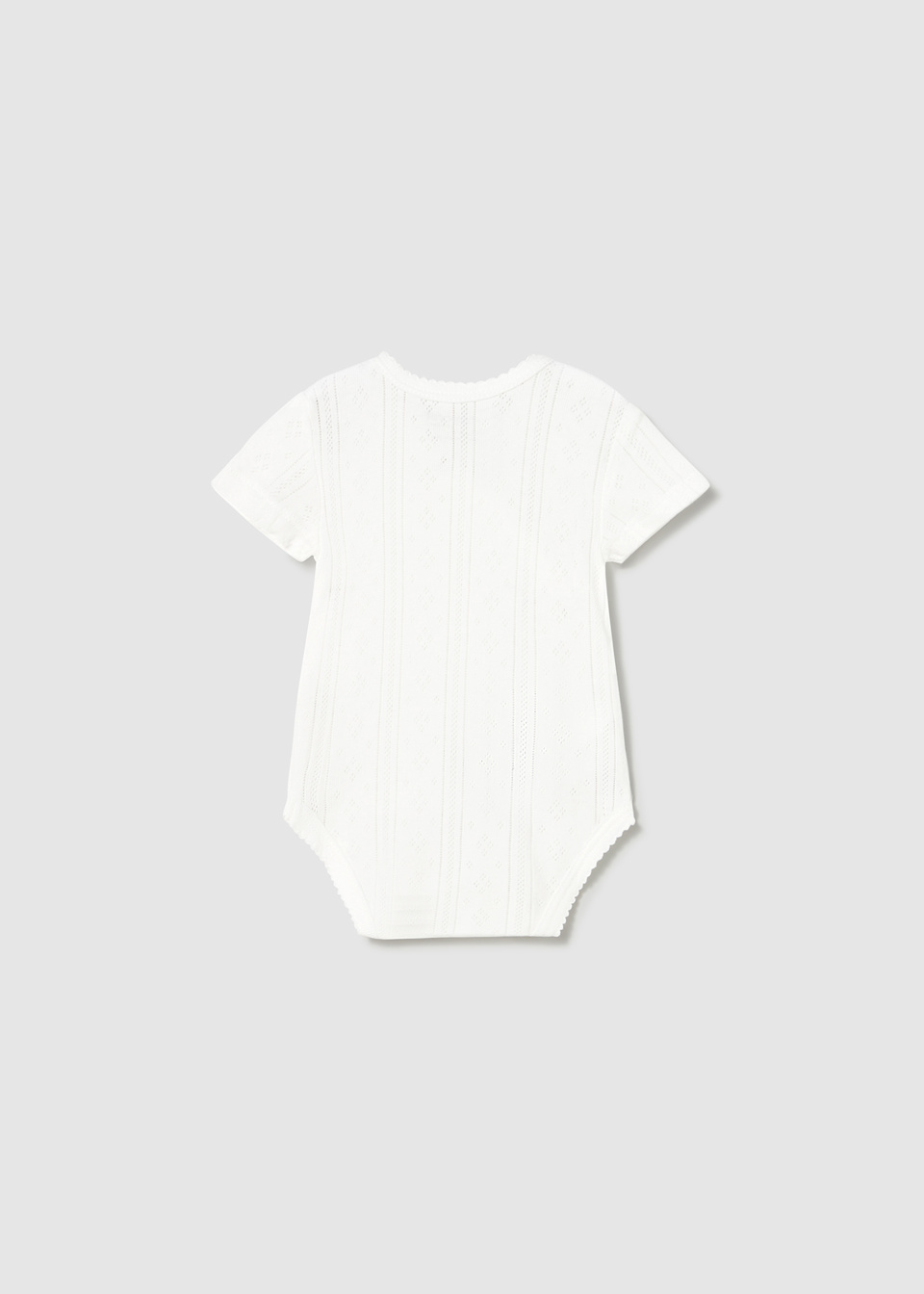 Newborn girl openwork bodysuit