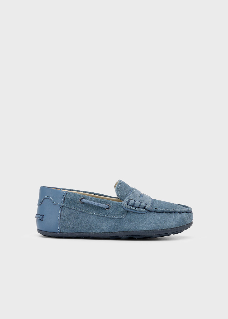 Boy suede moccasins