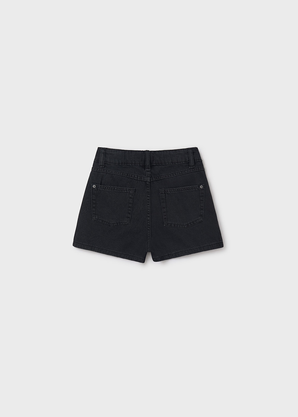 Pantaloni scurti denim talie inalta fata