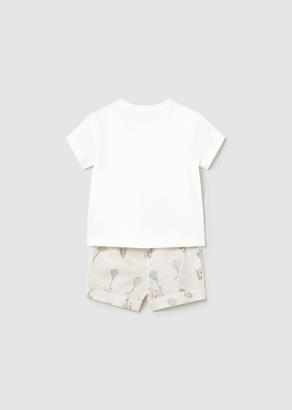 Newborn boy printed shorts and t-shirt set