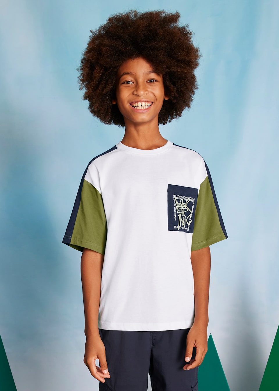 T-shirt blocs de couleur garçon