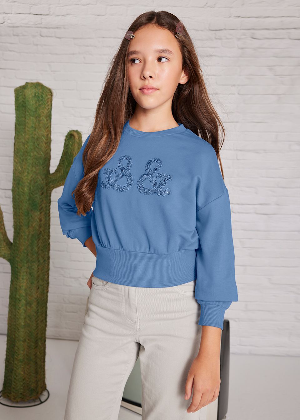 Bluza z haftem dla dziewczynki