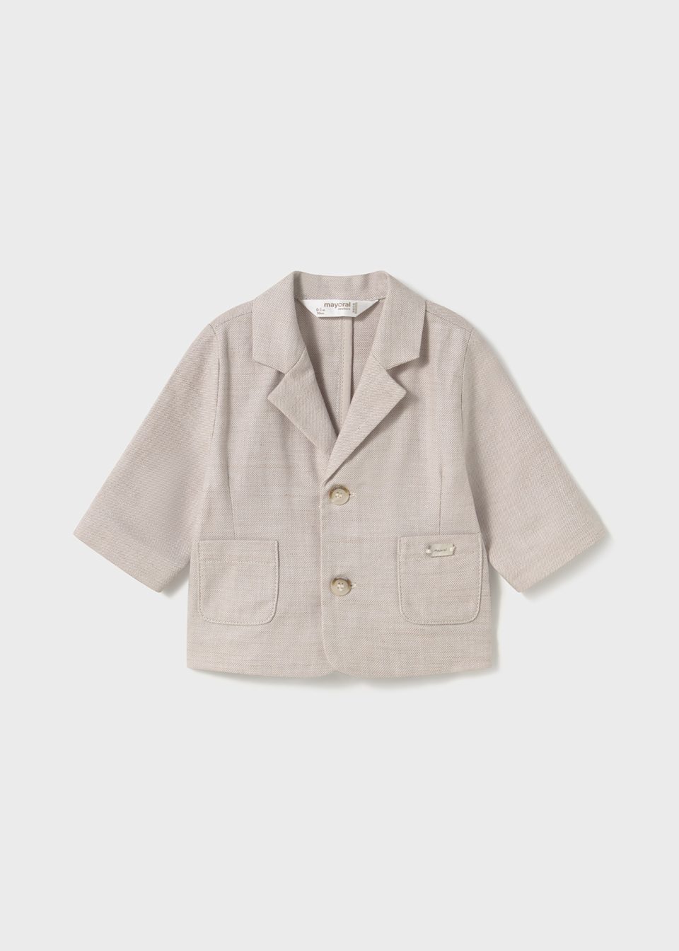 Newborn boy linen blazer