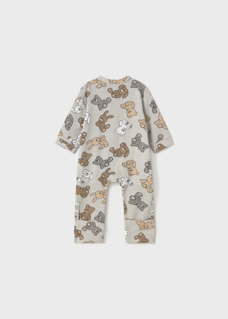 Newborn boy removable foot sleepsuit