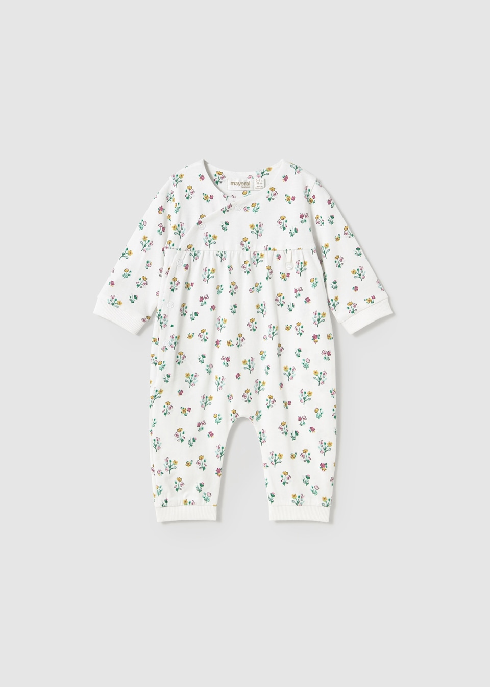 Newborn girl romper with foot covers