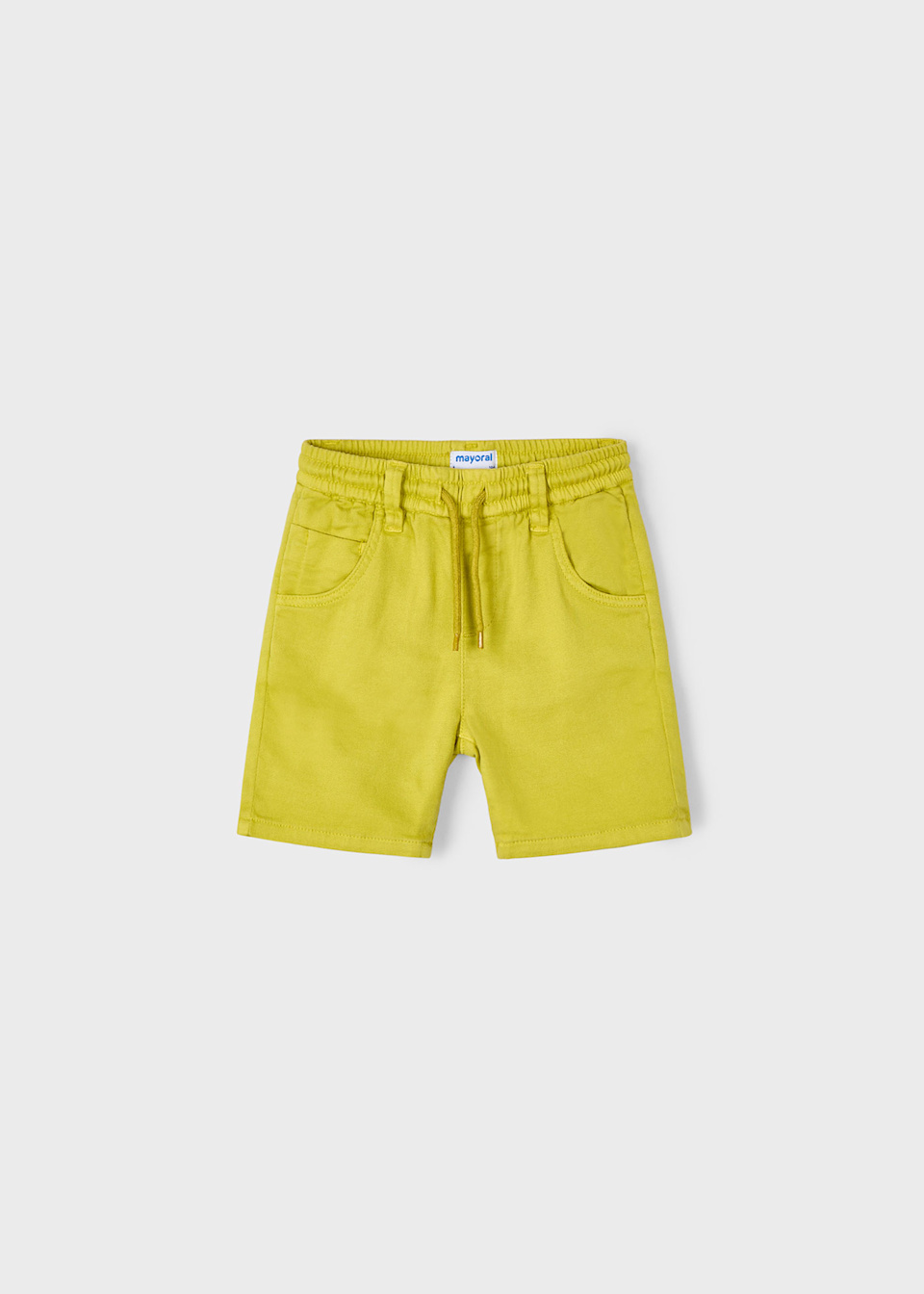 Boy twill shorts with drawstring
