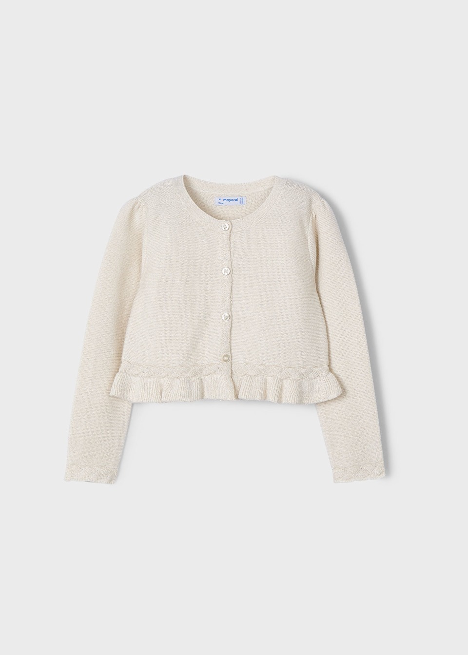 Suéter tricot detalles trenzados niña
