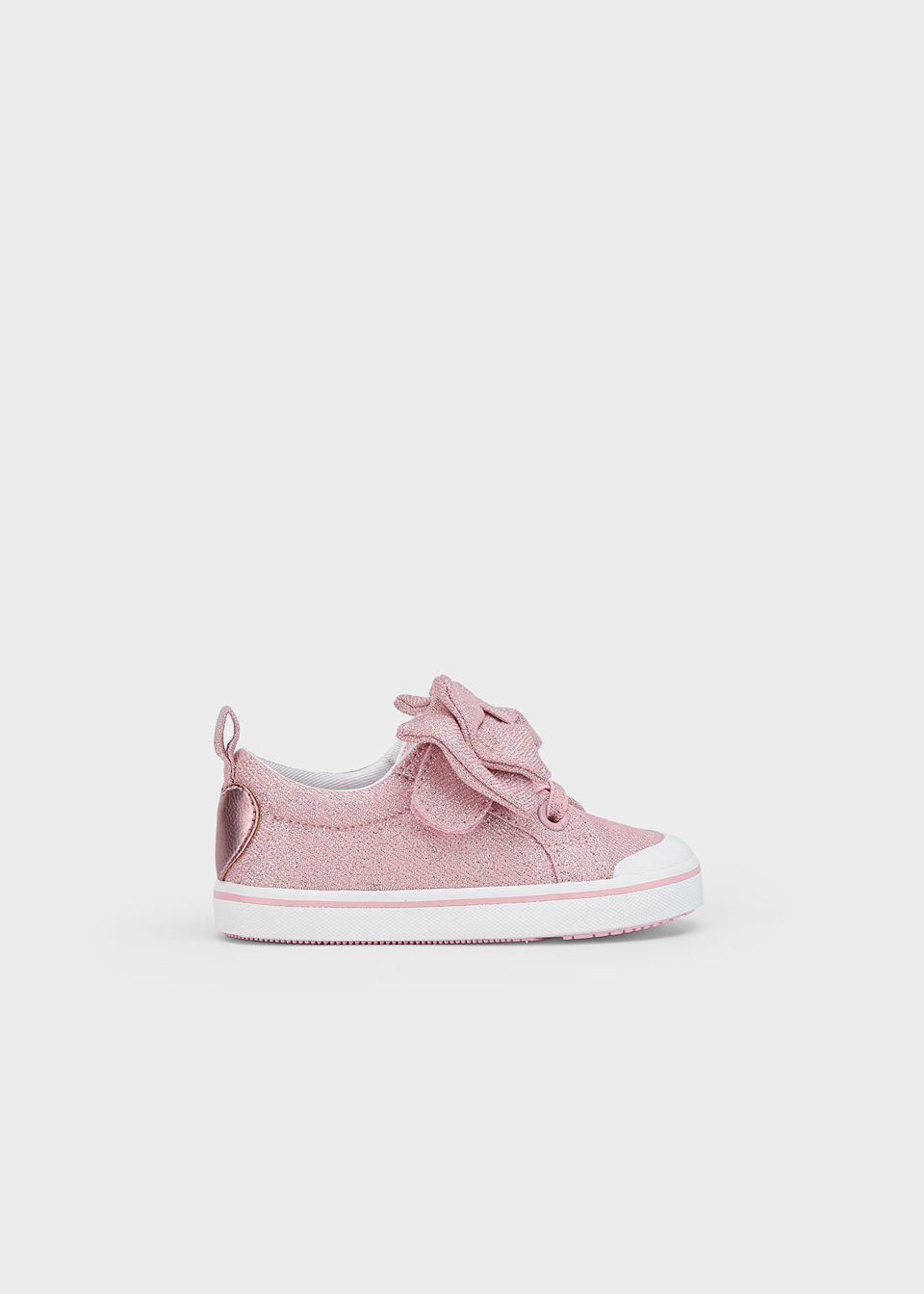 Baby canvas bow trainers