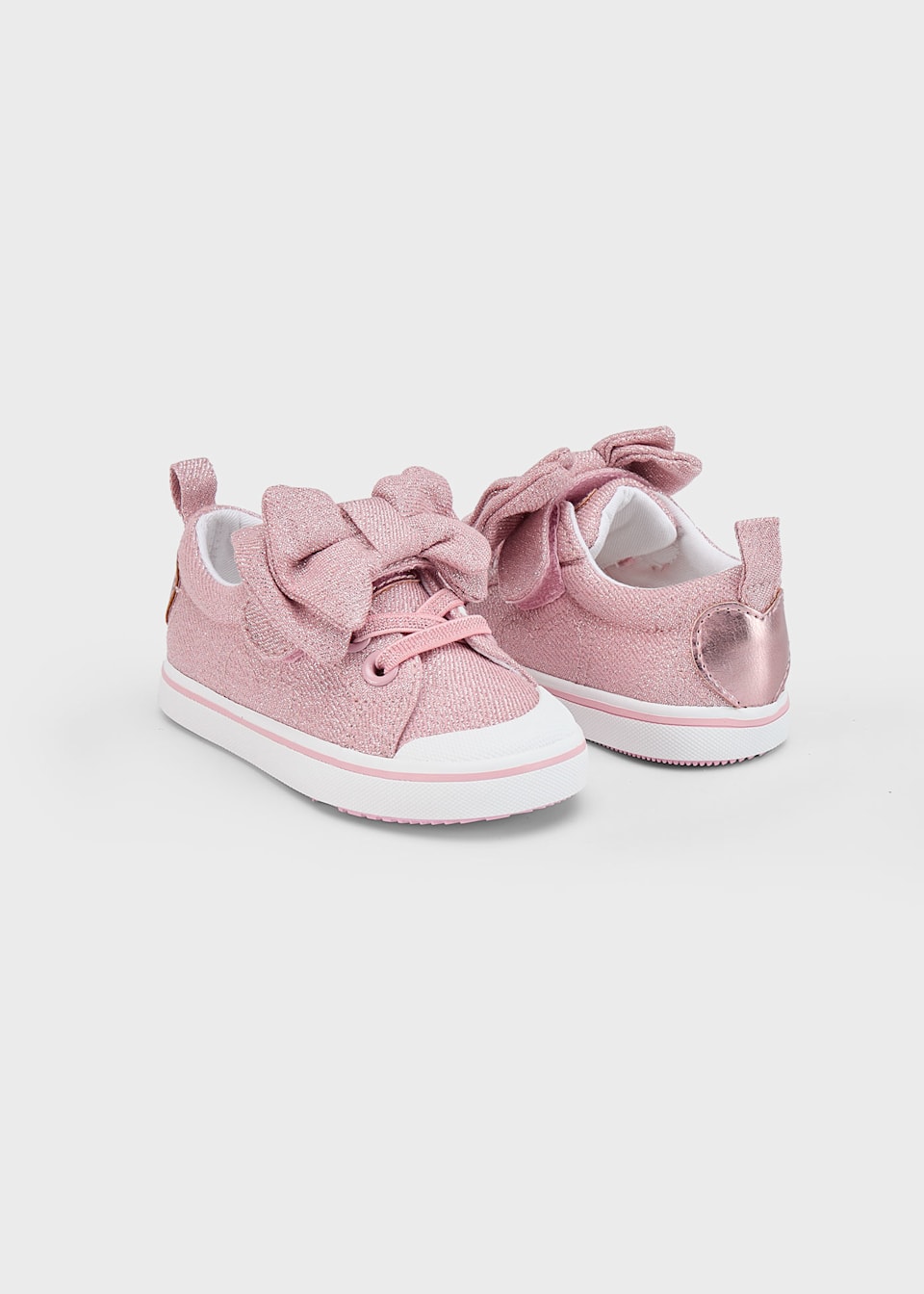 Baby canvas bow trainers