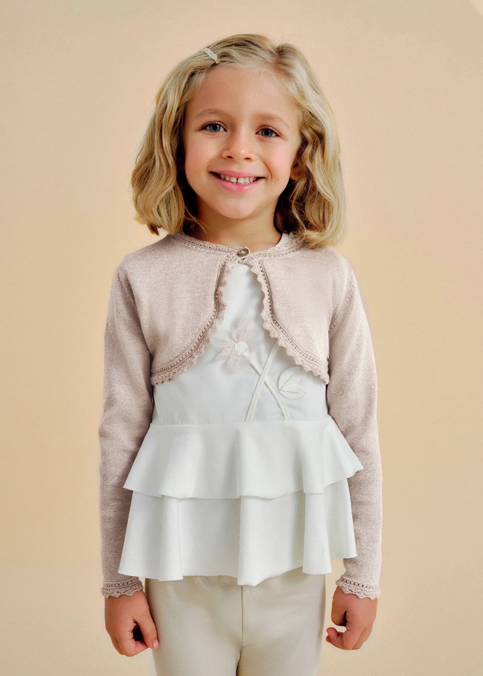 Girl basic tricot cardigan
