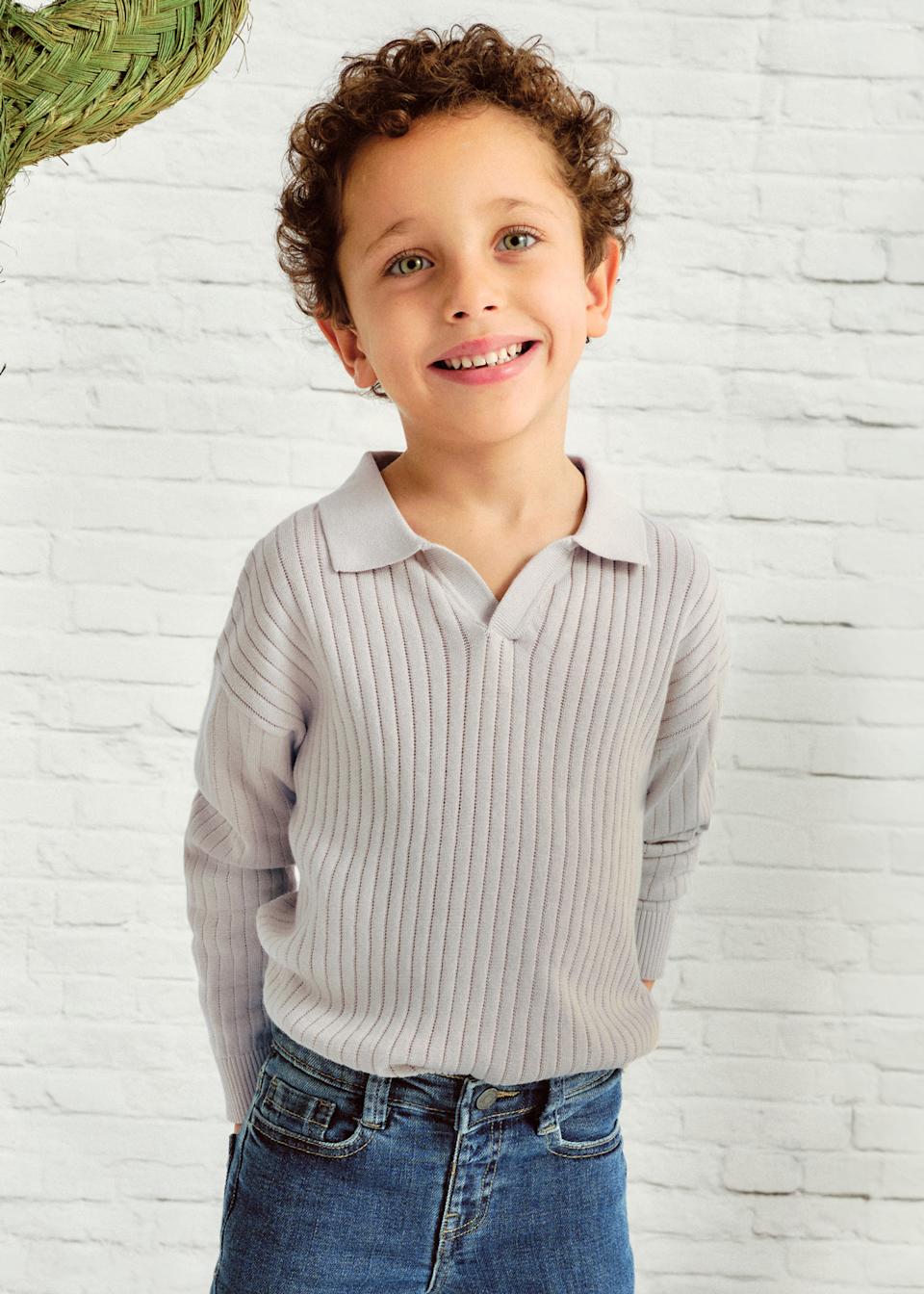 Boy polo neck jumper
