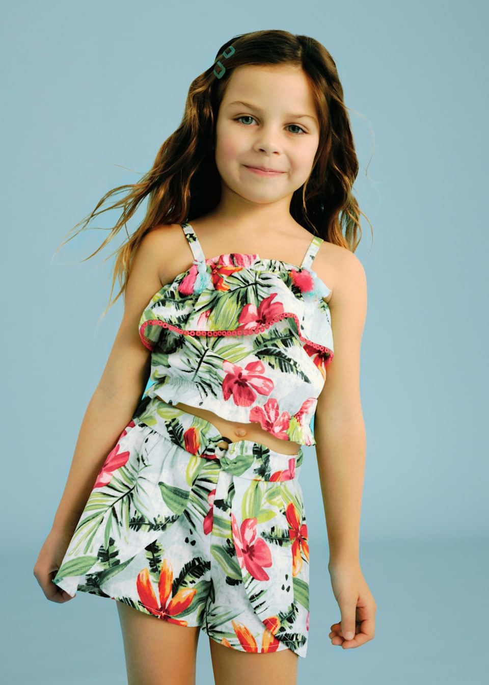 Girl tropical skort