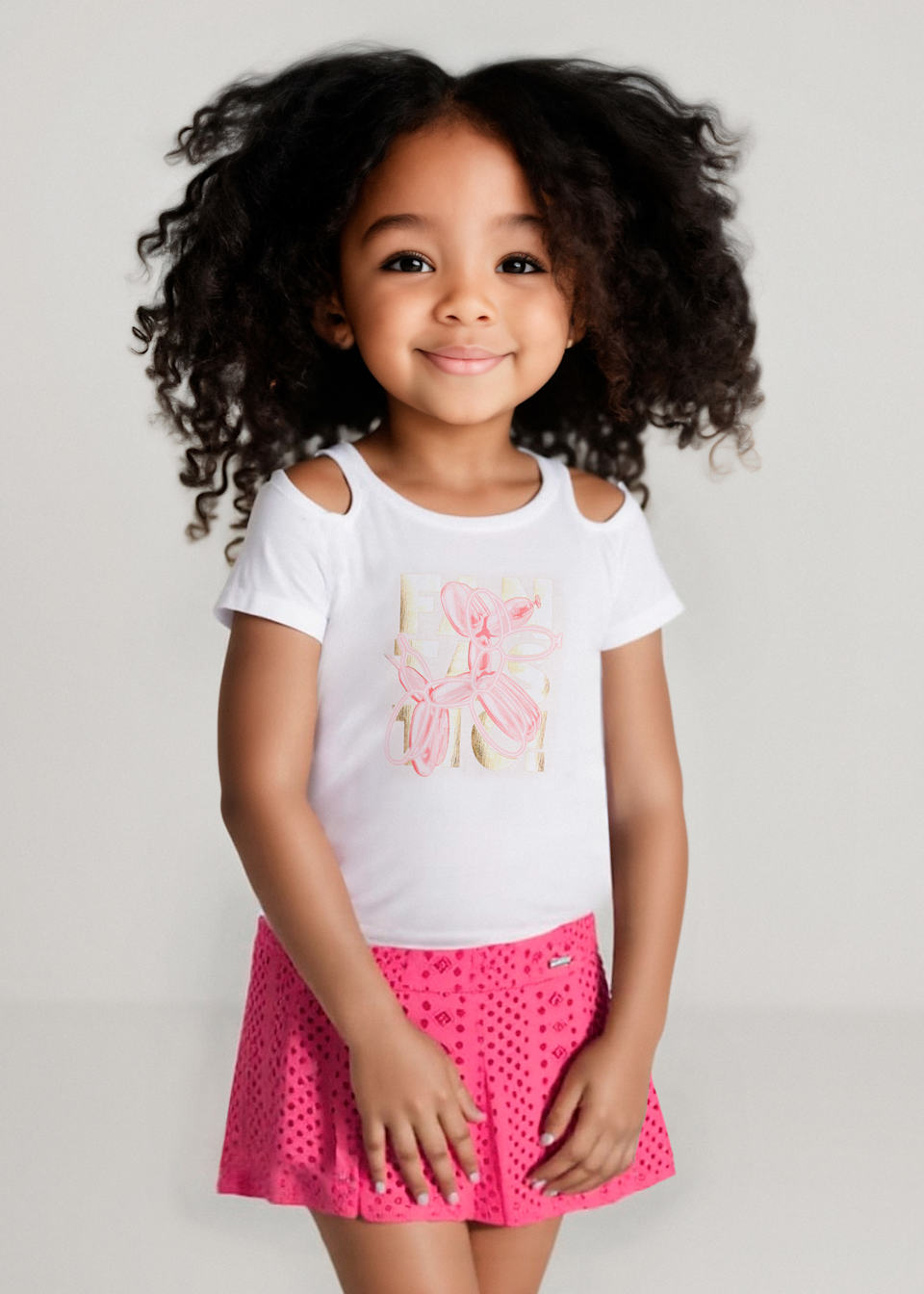Girl openwork shorts