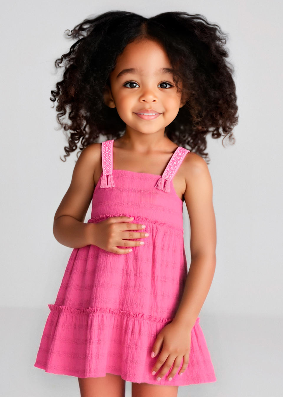 Robe à bretelles fantaisie fille