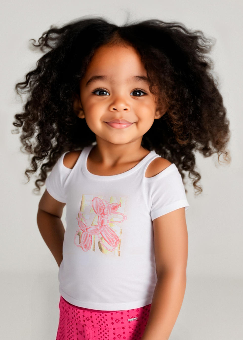 Playera aberturas globo niña