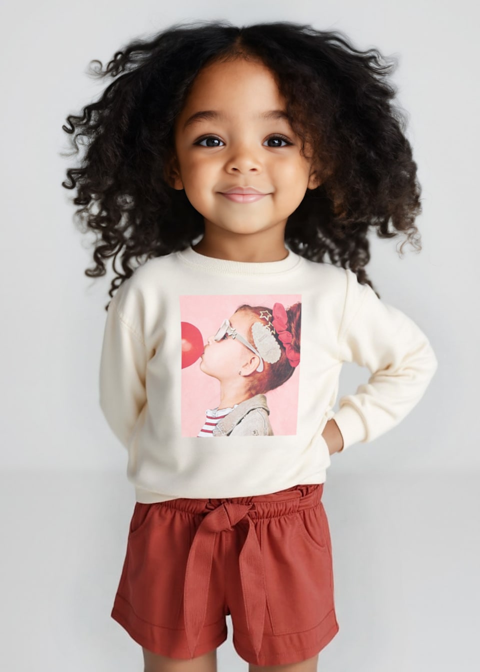 Bluza ze spinką dla dziewczynki
