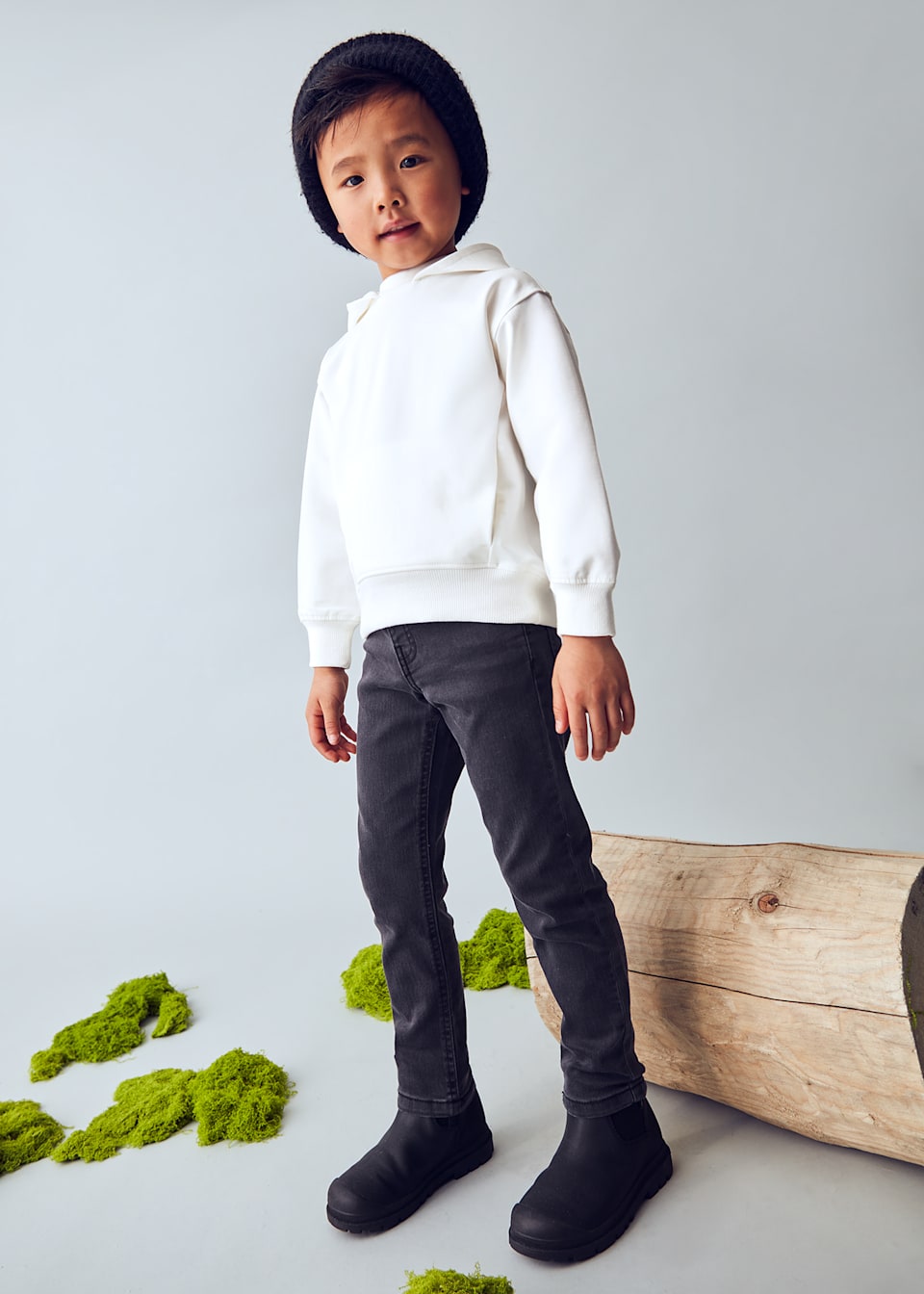 Pantalon en denim coupe ajustée basique garçon