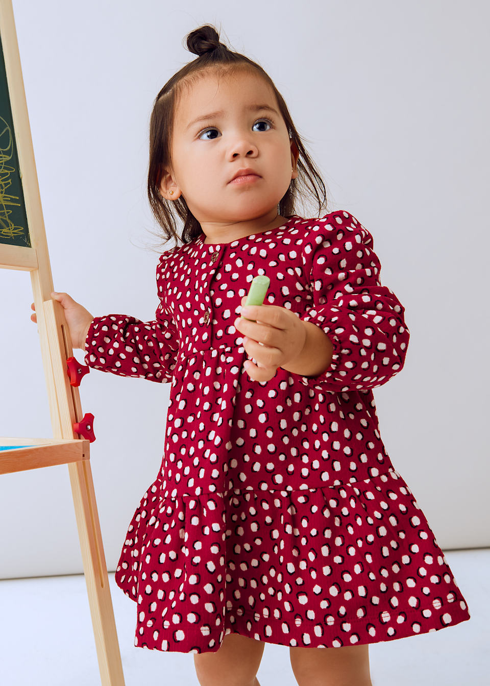 Baby structured knitted dress