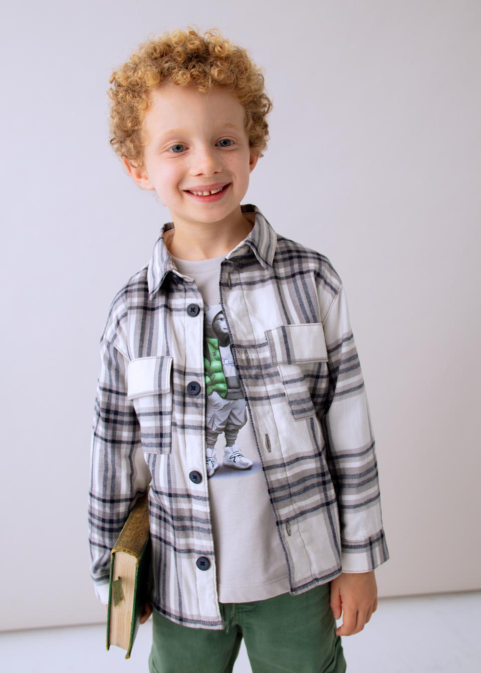 Boys check overshirt
