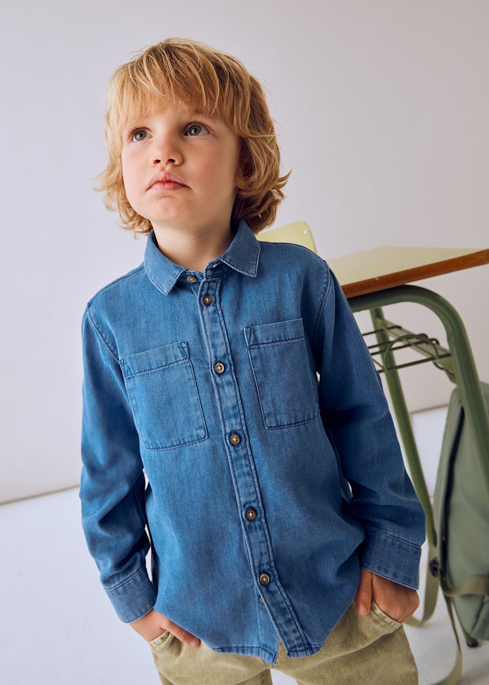 Chemise denim garçon