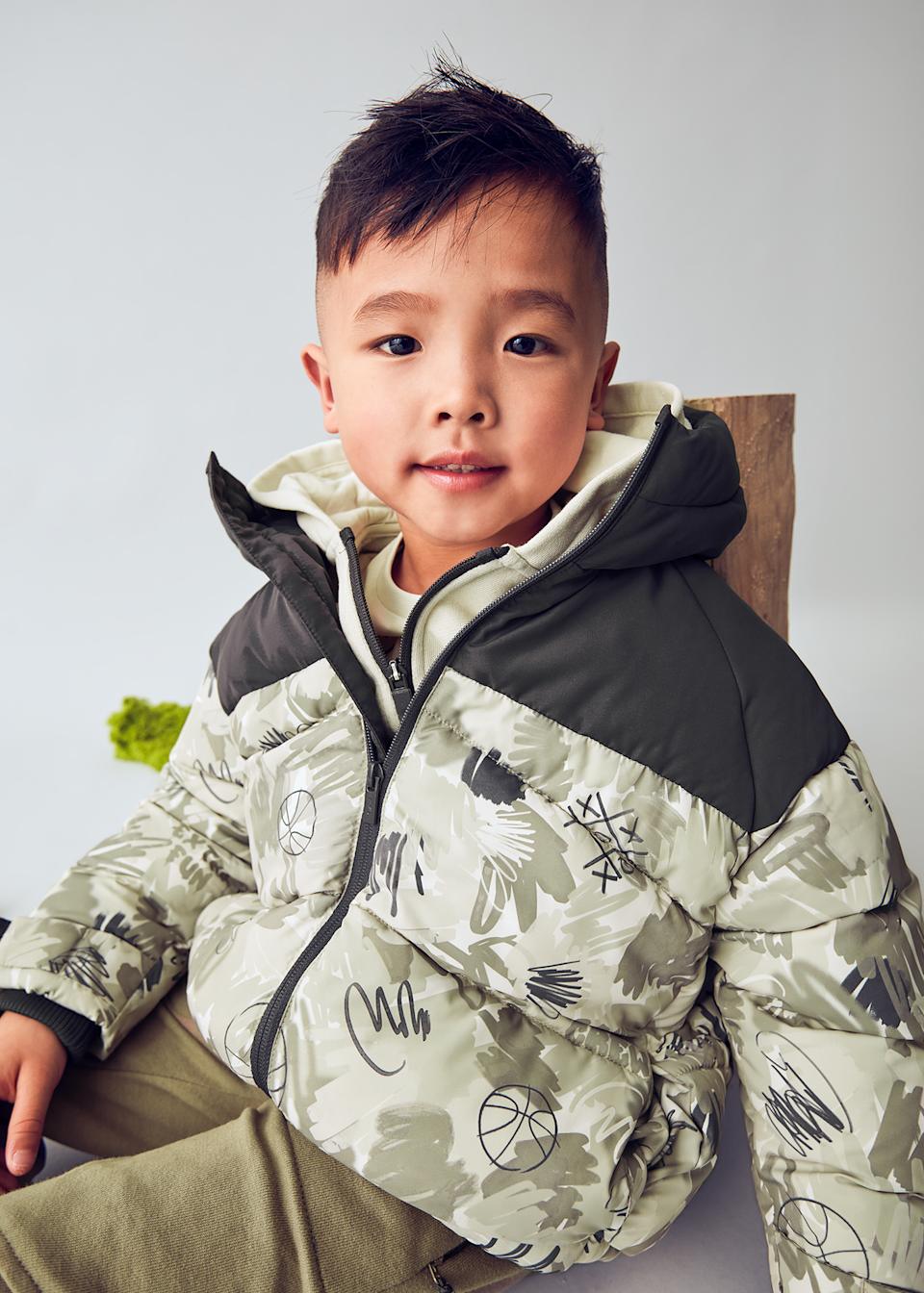 Boys print coat