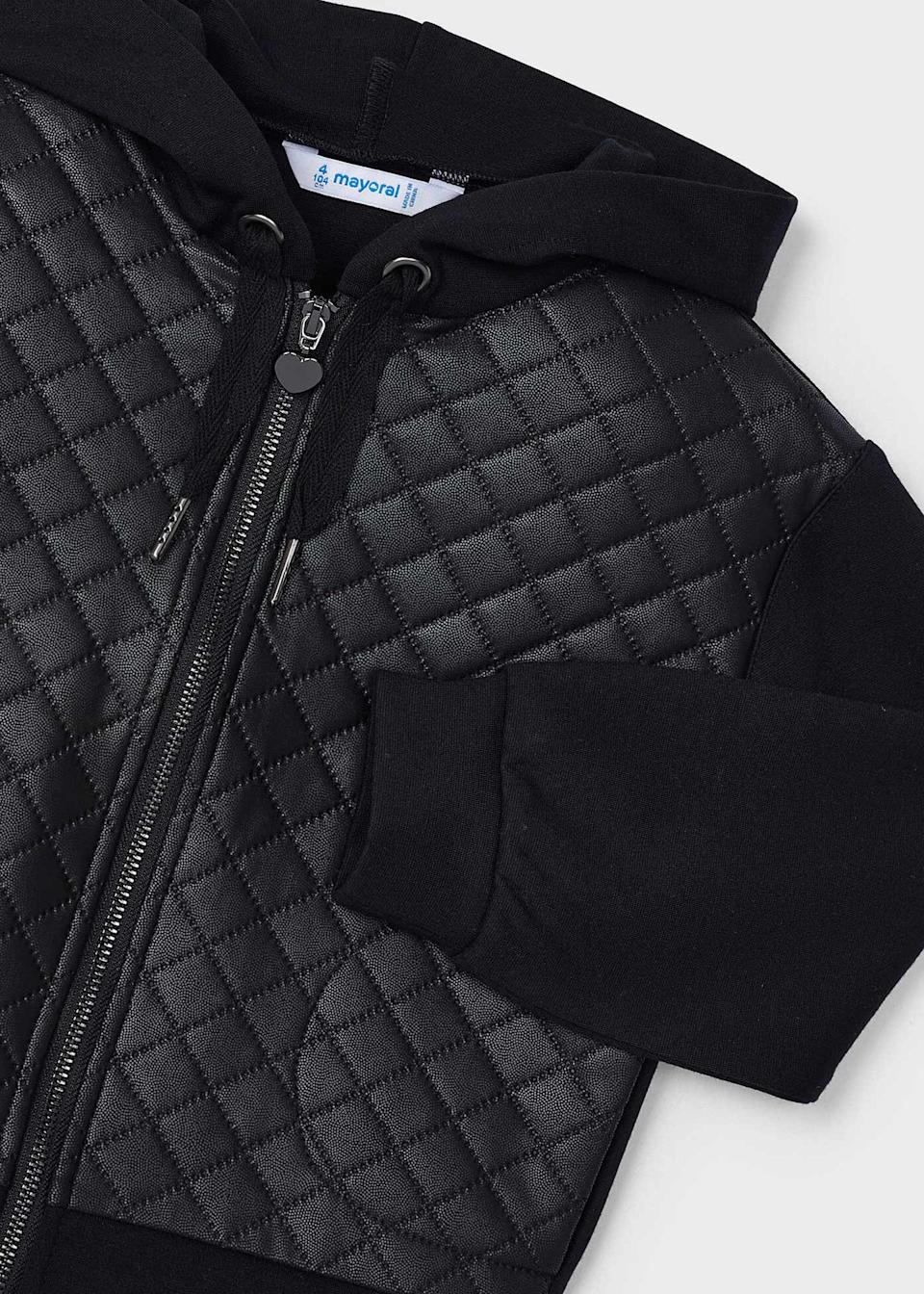 Girl Combined Quilted Jacket