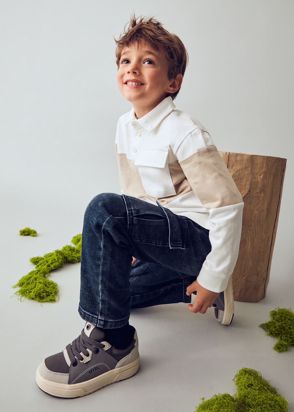 Boys denim cargo pants