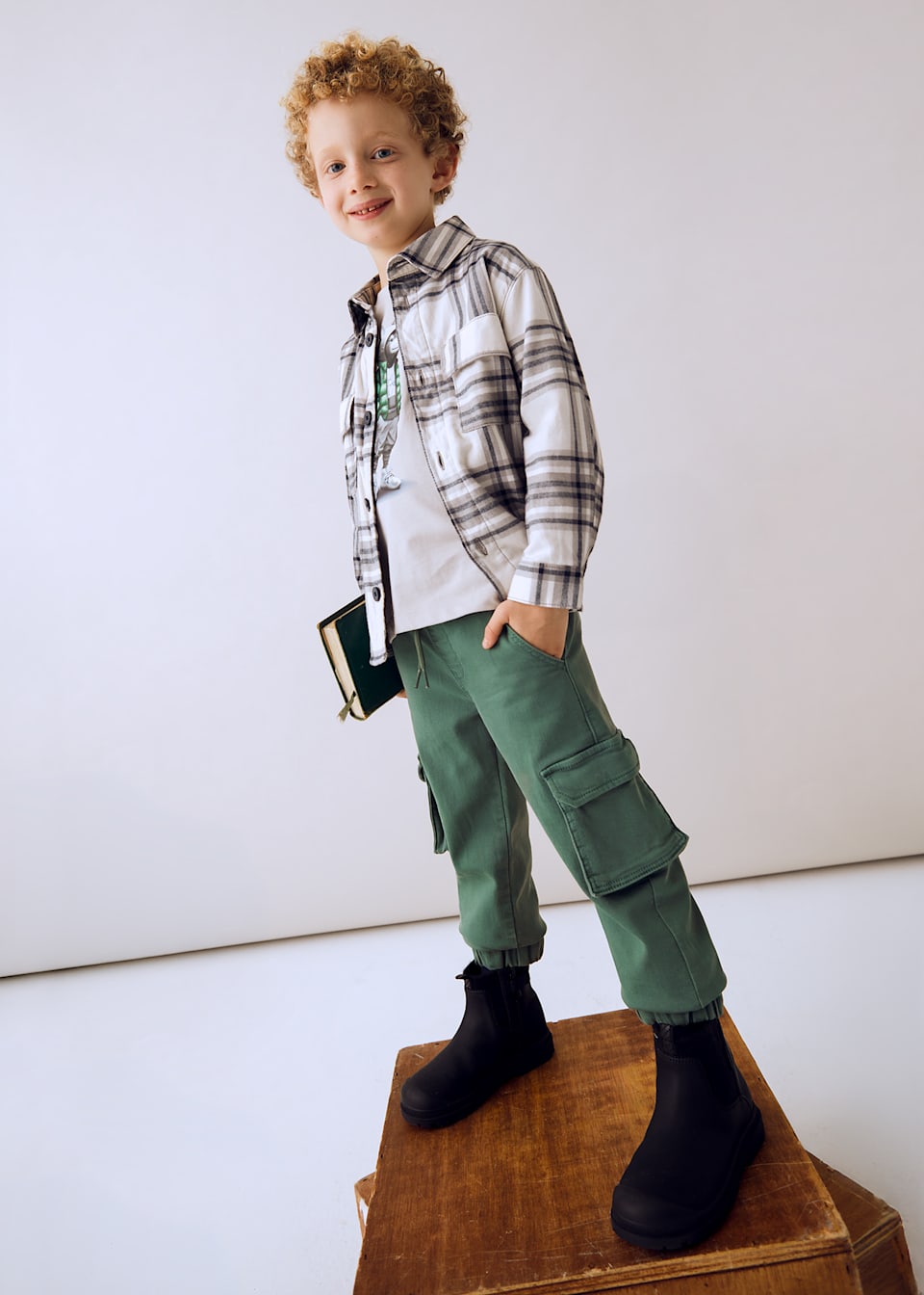 Boys soft cargo pants