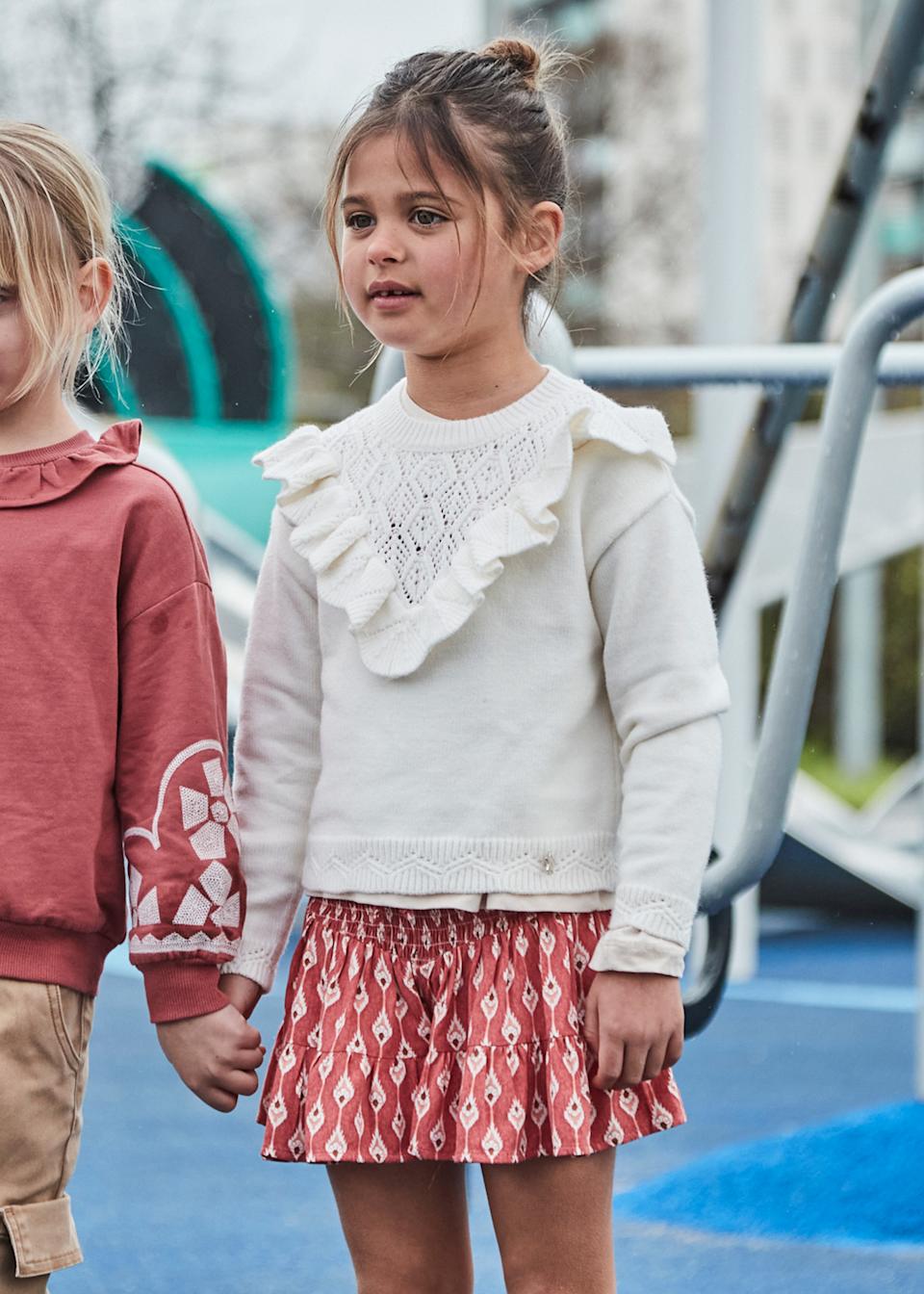 Falda pantalón estampada niña