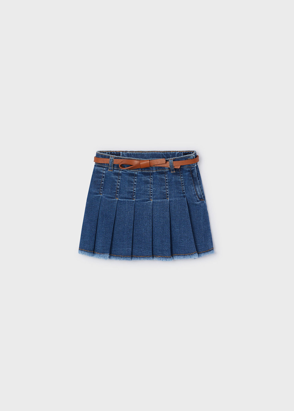Jupe en denim avec ceinture fille