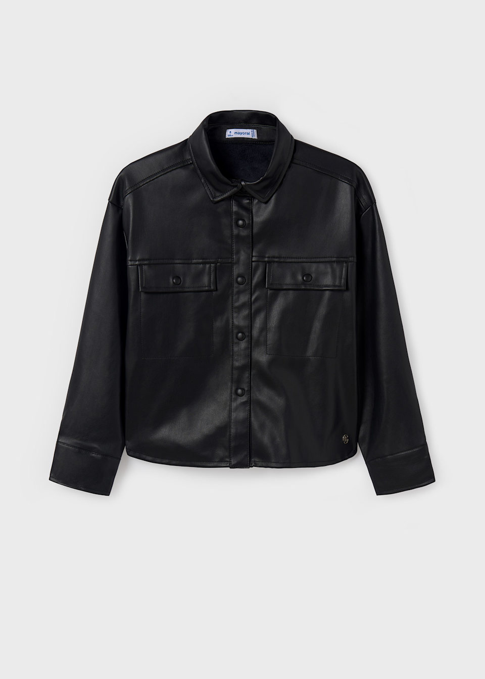 Girl Faux Leather Overshirt
