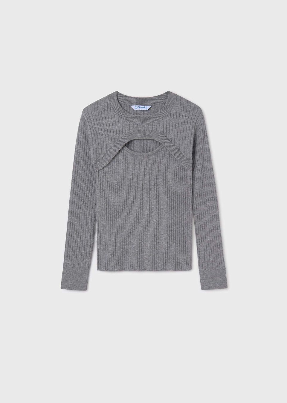 Girl Ribbed Top with Top Opening