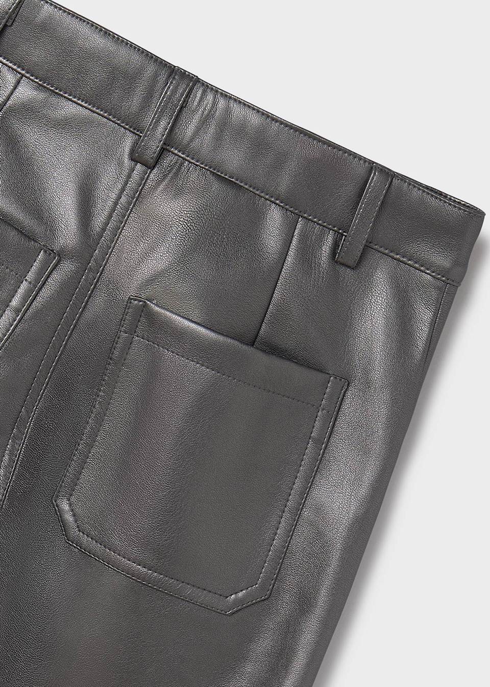 Girl Faux Leather Flared Trousers