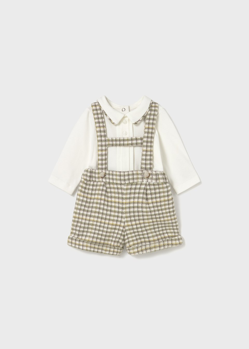 Newborn shorts and dungarees set