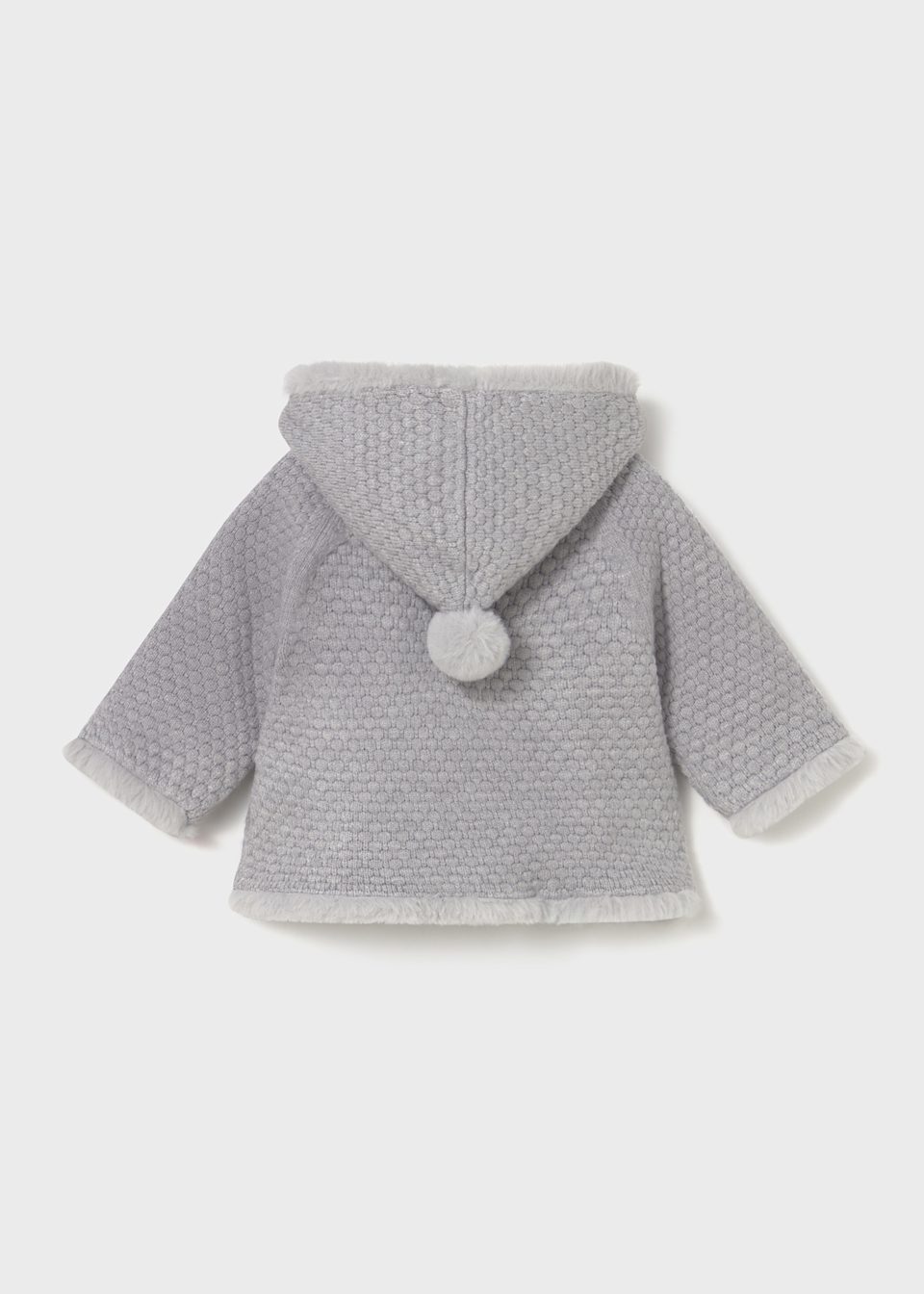 Newborn knitted jacket with fur